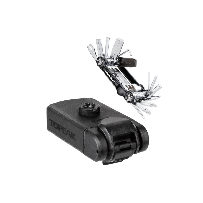 Topeak Cage Ninja Toolbox T20 Waterproof W/mini 20 20 Function Tool W/chaintool Quick Click Mount