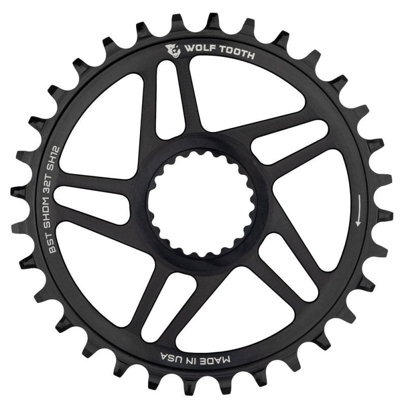 Wolf Tooth DM Shimano Boost Chainring For Shimano - 32T - Drop Stop B