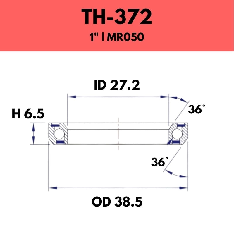 Fsa Components - 36X36 1.0 - 38.5OD X 27.2ID X 6.5H - 372