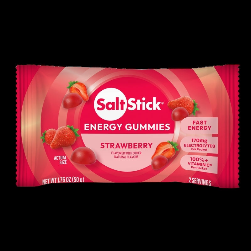 Saltstick Energy Gummies Strawberry 1 Box With 10X 50G Packs