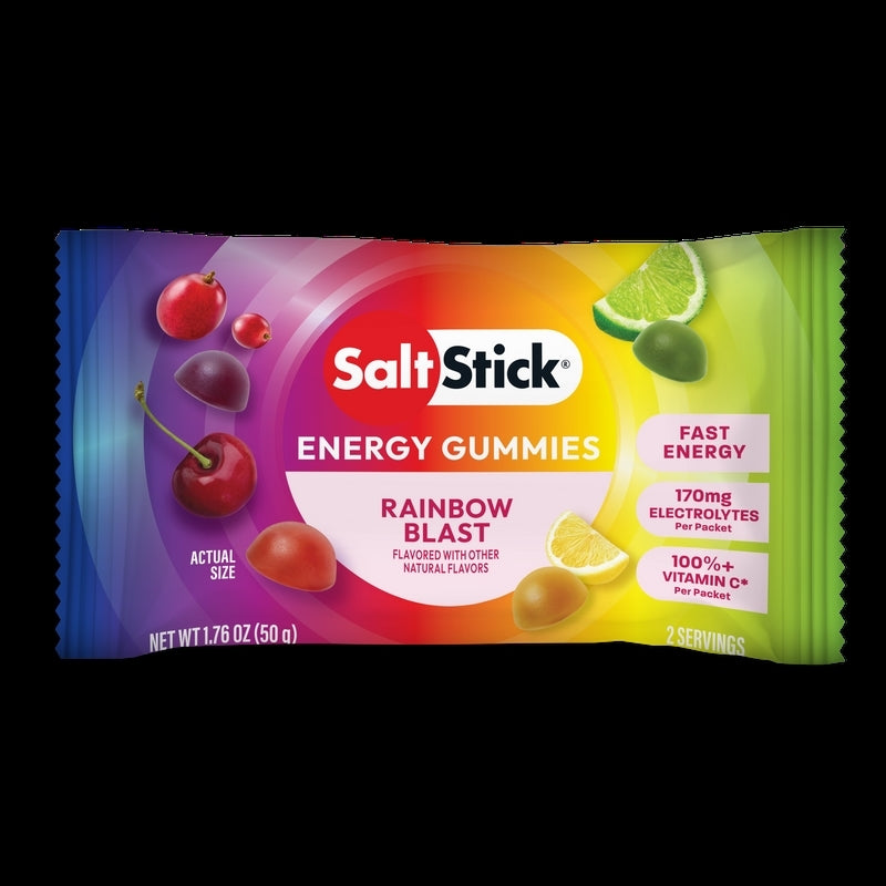 Saltstick Energy Gummies Rainbow Blast 1 Box With 10X 50G Packs