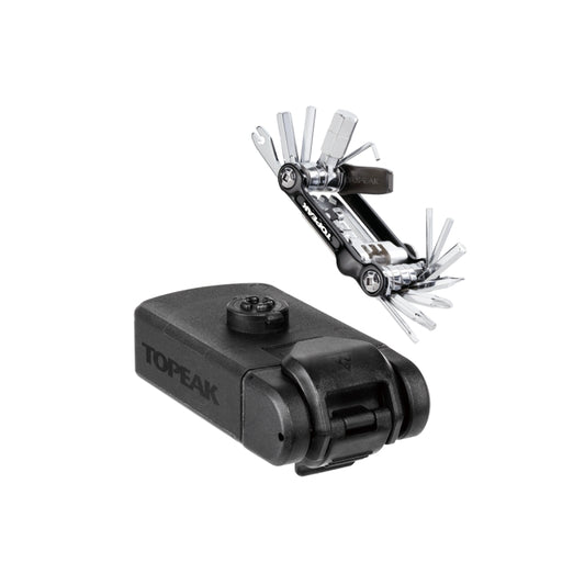 Topeak Cage Ninja Toolbox T20 Waterproof W/mini 20 20 Function Tool W/chaintool Quick Click Mount