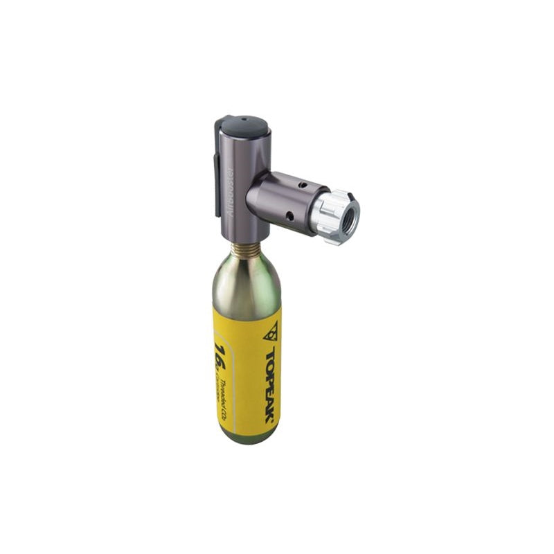 Topeak CO2 Airbooster Inflator + 1X Threaded 16G CO2 Cartridge
