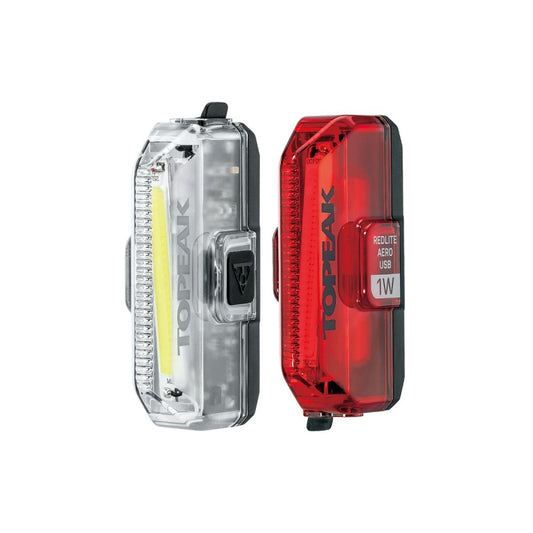 Topeak Light Whitelite & Redlite Set Usb 1W 110 Front & 55 Rear Lumens